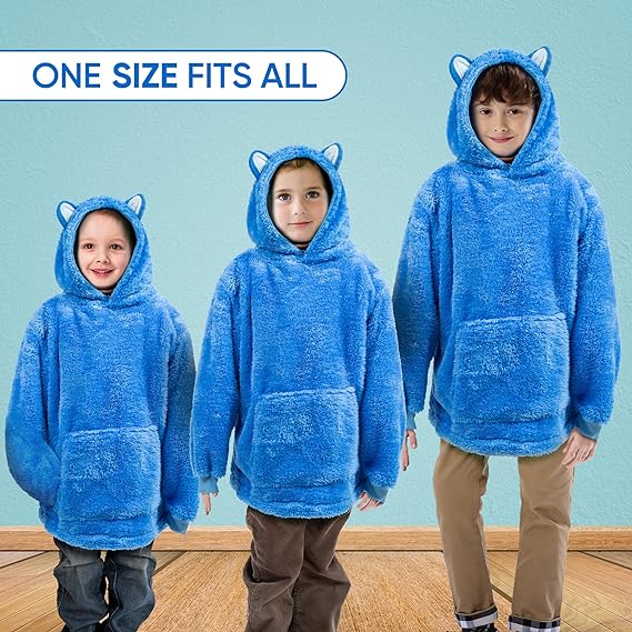 Kids Oversized Pet Hoodie Blanket