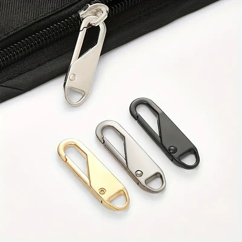 Zipper Pull, 6 PCS Replacement Metal Zipper Handle Mend Fixer Zipper Tab for Luggage, Suitcases, Backpacks, Jackets, Purses, Handbags