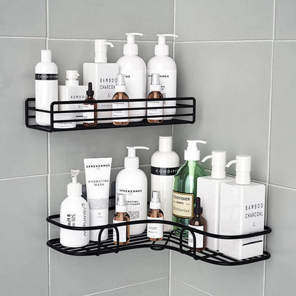 Self Adhesive Corner Shelf for Bathroom/Adhesive Shelf for Kitchen with Magic Sticker/Bathroom Organizer Without Drill