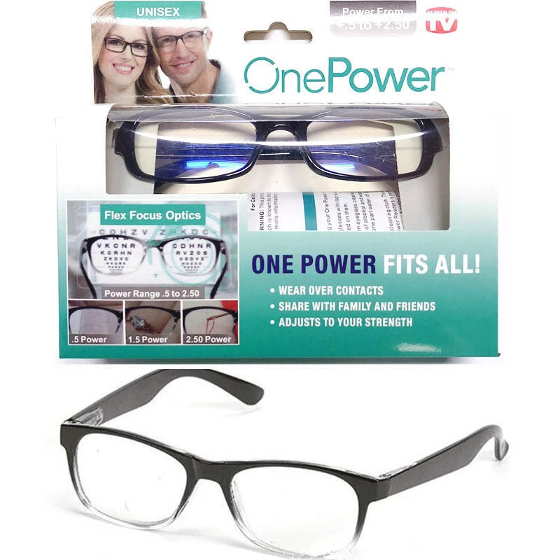 Reading Glasses from One Power Readers - Read Small Print and Computer Screens - no Changing Glasses