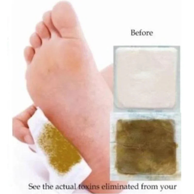 Kinoki Detox Foot Pads - Ginger & Salt Adhesive Patches for Foot Care, Body Cleansing, Pain Relief, Relieve Stress, Relaxation | Organic Natural ingredients