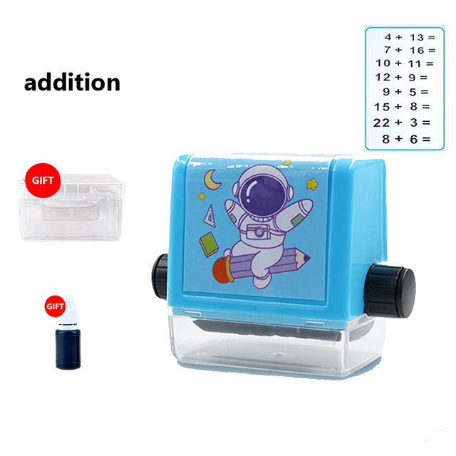 Smart Number Rolling Maths Stamps for Kids, Subtraction Maths Roller Stamp, Smart Math Roller 100 Learning Toy for Preschool, Stamp Art for Kids