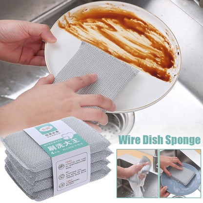 Scrub Sponge for Utensil Cleaning, Scratch Proof Scrubber for Kitchen Utensils PACK OF 4 Pcs.