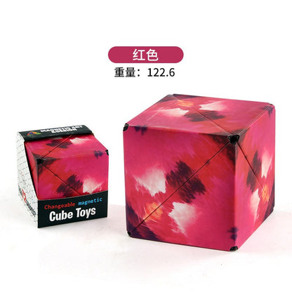 Magnetic Cube Puzzle Box Infinity Cubes Fidget Cube 24 Rare Earth Magnets Transforms Into Over 70 Shapes Magic Cube 3D Magnetic Fidget Cube Puzzle Game Shape Shifting Cube