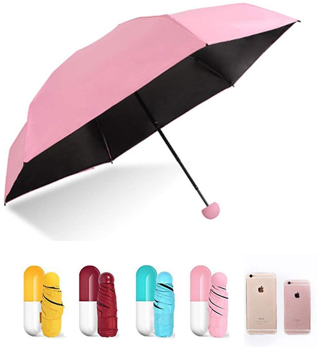 Capsule umbrella For Rain Windproof & Sun Protection Features