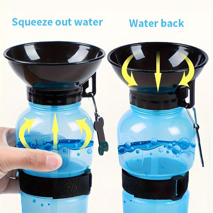 Plastic Puppies Dog Water Bottle,Leak Proof Portable Puppy Water Dispenser Drinking Feeder Pet Care Cup For Outdoor Walking,Hiking,Travel