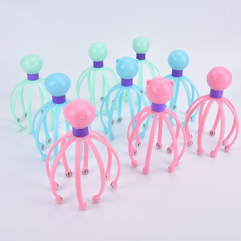 Octopus Scalp Head Massager 1 PCS Scalp Massager Headache Relief Balls Stress Relaxation Head Massage Scratcher Head Massager Octopus Scalp Spa Healing Hair Massager