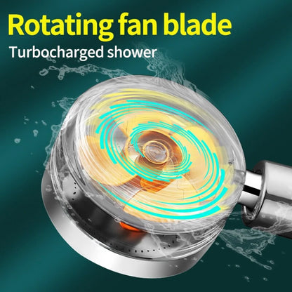 Handheld Shower Head -High Power-Pressure Turbo Fan Shower Head with Filter and Pause Switch - Easy Install Turbocharged Shower Head 360 Degrees Rotating