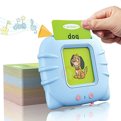 Talking Flash Cards Learning Toys Educational Device for 2 3 4 5 6 Year Old Kids Toddler 112 Flash Cards, Educational Toys Reading Machine with 224 Words, Preschool Montessori Toys