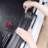 All White Car Door Transparent Carbon Fiber Seal Strip Door Edge Guard–Universal Fit