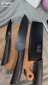 Stainless Steel Professional Kitchen Knife Set Black