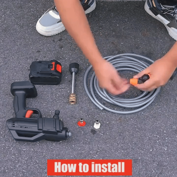 Wireless High Pressure Car Washer Gun 2 Battry