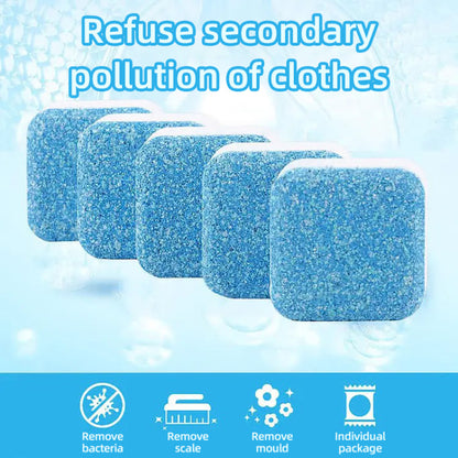 Washing Machine Deep Cleaner Effervescent Tablet for All Company Front and Top Load Machine, Descaling Powder Tablet for Perfectly Cleaning of Tub & Drum Stain Remover Washer