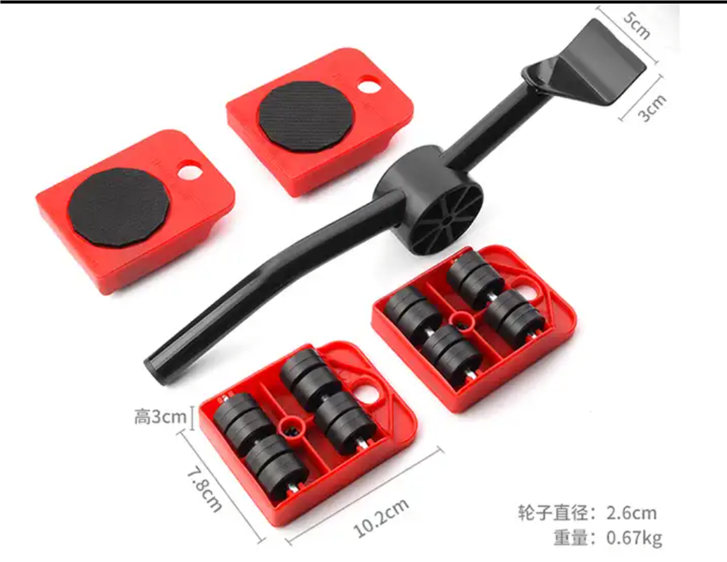 Furniture Lifting Moving Tool with Wheel Pads