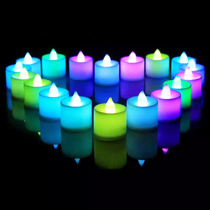 24 Pcs Acrylic Flameless & Smokeless Decorative Candles Tea Light Candle Perfect for Gifts Decoration,home