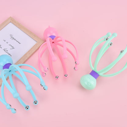 Octopus Scalp Head Massager 1 PCS Scalp Massager Headache Relief Balls Stress Relaxation Head Massage Scratcher Head Massager Octopus Scalp Spa Healing Hair Massager