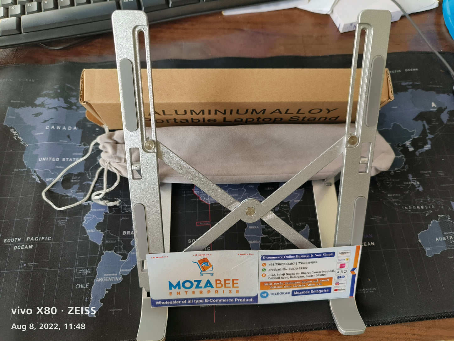 ADJUSTABLE LAPTOP TABLE STAND