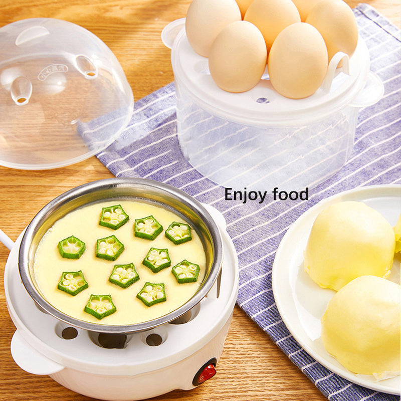 Electric 2 Layer 14 Egg Boiler Cooker & Steamer Automatic Off Double Layer Egg Boiler Cooker Machine Ideal For Kitchen (Multicolor) - Plastic