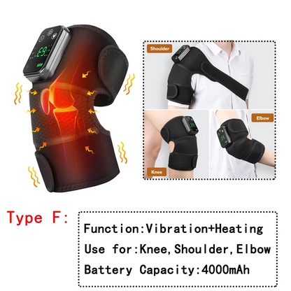 Knee Massager For Joint Pain Relief Machine,Electric Cordless Knee Heating Pad Therapy Vibration For Arthritis, Joints Pain Relief For Men/Women