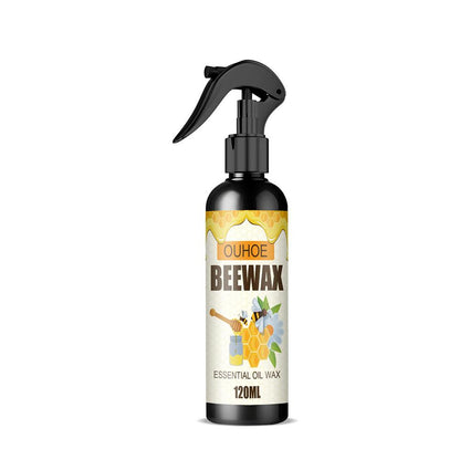 Beeswax Furniture Polish Spray Wood Shine 120 ml Natural BeeWax Spray Brown Wooden Furniture Cleaner Floor Polishing Shiner for Old Furniture Door, Table, Chair, Laminate Finishes Clean Care