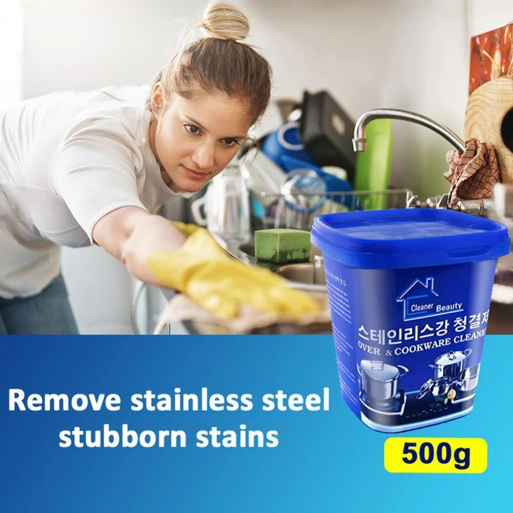 Cookware Cleaner Powder | Stainless Steel Cleaning Paste Remove Stains from Pots Pans Multi-Purpose Cleaner