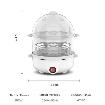 Electric 2 Layer 14 Egg Boiler Cooker & Steamer Automatic Off Double Layer Egg Boiler Cooker Machine Ideal For Kitchen (Multicolor) - Plastic