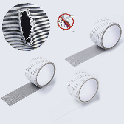 Window Screen Repair Tap, Strong Adhesive & Waterproof Window Mosquito net Covering Mesh Tape for Door Tears Holes Screen Patch Repair