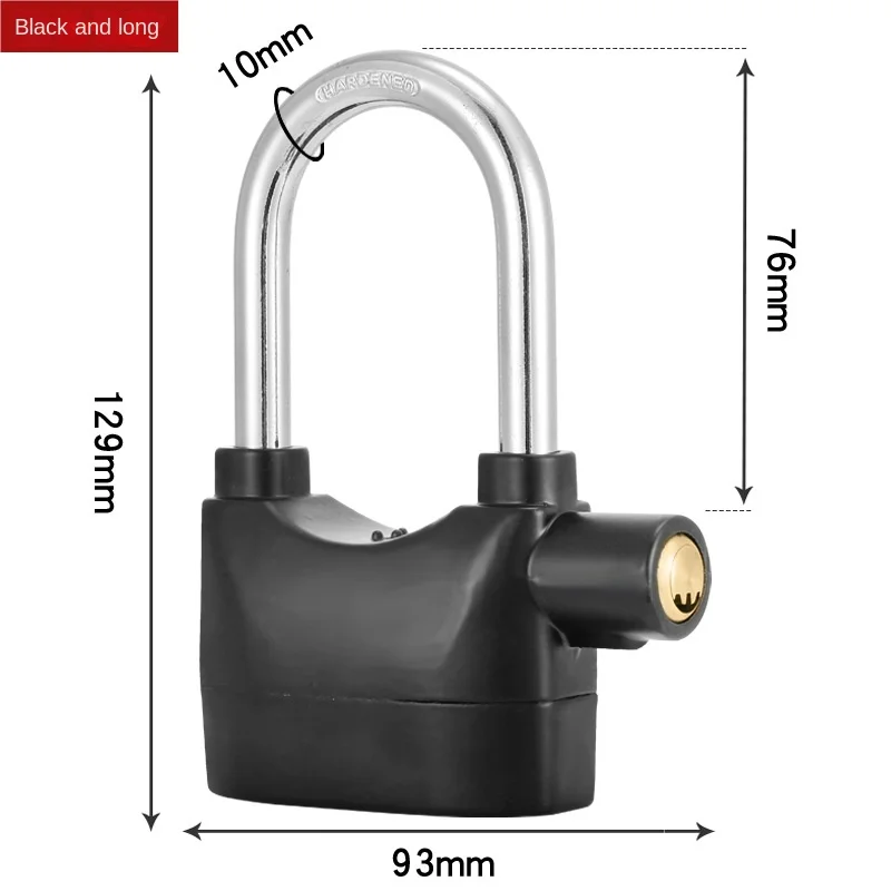 Alarm Security Lock with Motion Sensor Siren and 3 Keys