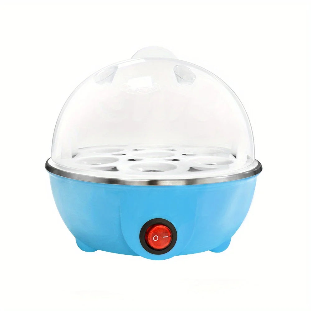 Egg Boiler With Automatic Off & Single Layer Electric Omlet Maker For Boiling, Cooking and Frying the Eggs, Egg Poucher Machine, 7 Egg Cooker, Egg Steamer, Omlelet Bowl With Tray