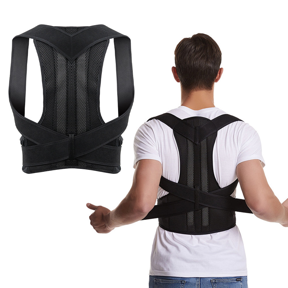 Posture Corrector For Men And Women Back Support Belt Back Pain Back Straight And Shoulder Support Belt (Universal Size) (Metallic Belt) (Posture Corrector Belt)