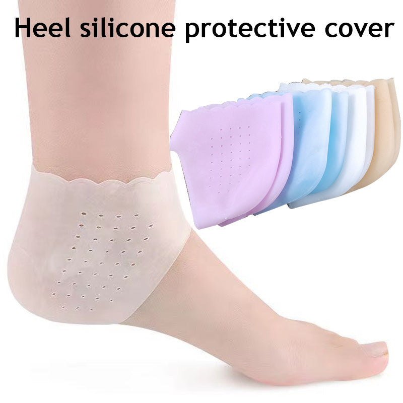 Silicone Gel Heel Pad Socks for Pain Relief | Heel Swelling Pain Relief | Anti Crack Moisturizing Socks for Dry Hard Cracked Ankles | Man and Women Gel Heel Protectors Free Size