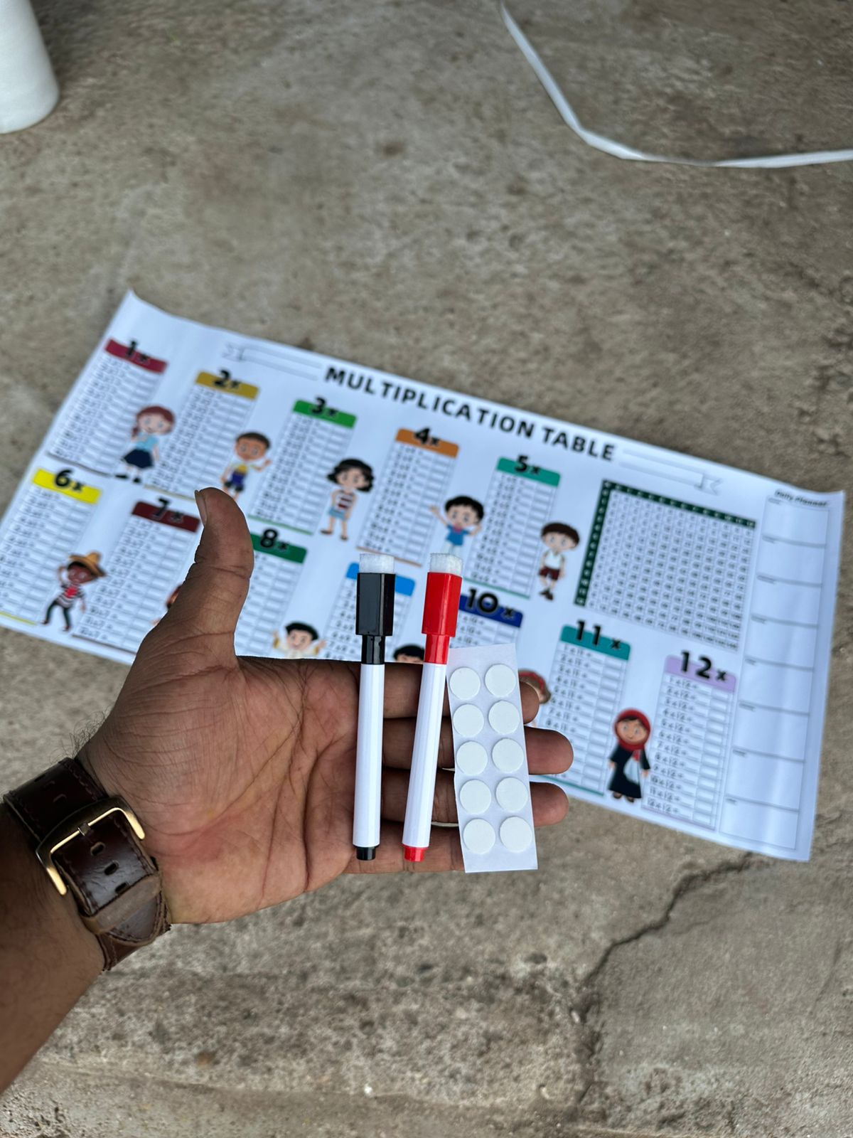 Learning for Kids Smart Sketch Easily Stickable and Reusable Sheet | Educational and Colourful Kids (Multiplication Table 1 to 12)