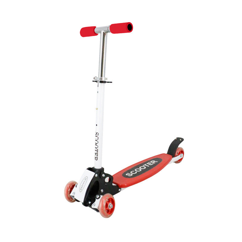 Foldable Scooter Cycle with Height Adjustment & Led Light on Wheel (Break and Bell) for Boys and Girls