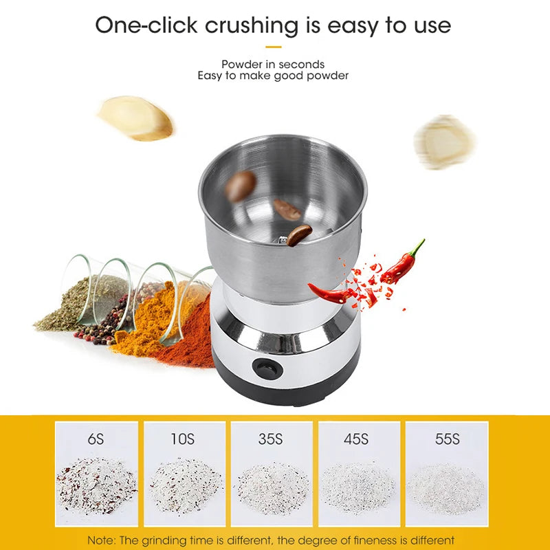 Stainless Steel Nima Multifunctional Grinder Smash Machine Coffee Beans Electric Grinder and Coffee Maker Household Electric Mixer Grinder