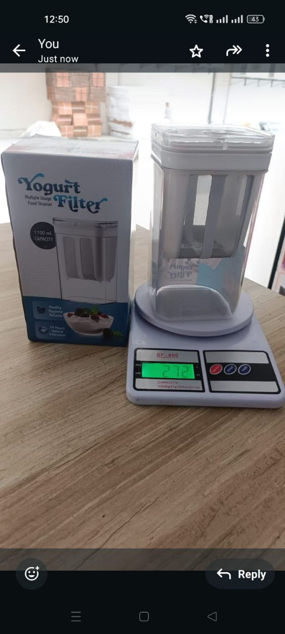 1100 ml Yogurt Filter