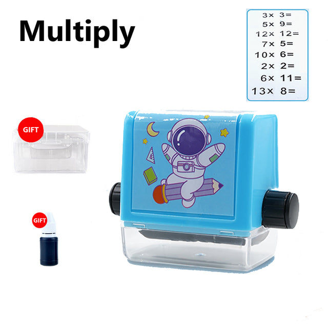 Smart Number Rolling Maths Stamps for Kids, Subtraction Maths Roller Stamp, Smart Math Roller 100 Learning Toy for Preschool, Stamp Art for Kids