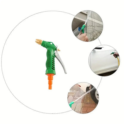 High Pressure Water Spray Gun Nozzle for Car,Bike,Plants Multi Functional for Gardening Car Washing, Plastic/Green(Pack of 1)