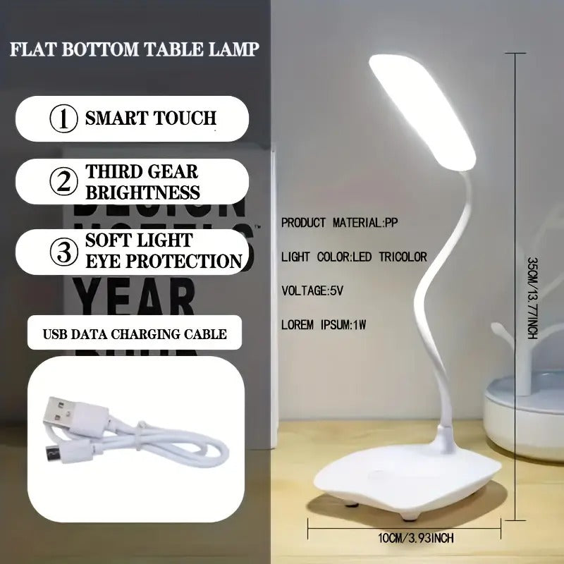 Plastic Desk Lamps for Study Table, Rechargeable USB Warm Light Led Children Eye Protection Lamps, Desk Lamp for Work from Home Yellow Color Light