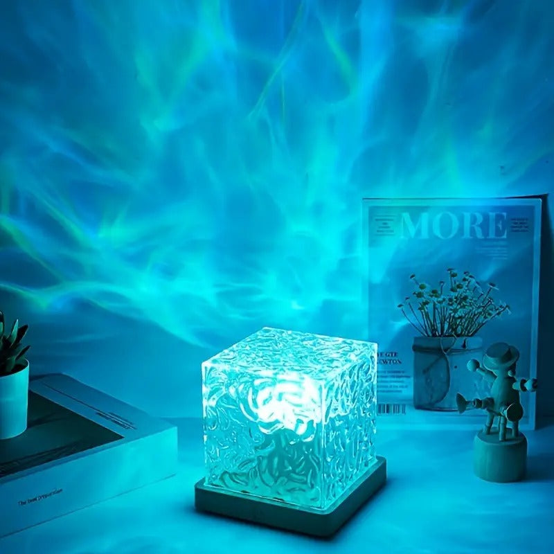 Ocean Wave Water Lamp, 3D Water Wave Effect LED Light Projector