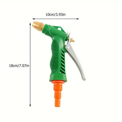 High Pressure Water Spray Gun Nozzle for Car,Bike,Plants Multi Functional for Gardening Car Washing, Plastic/Green(Pack of 1)