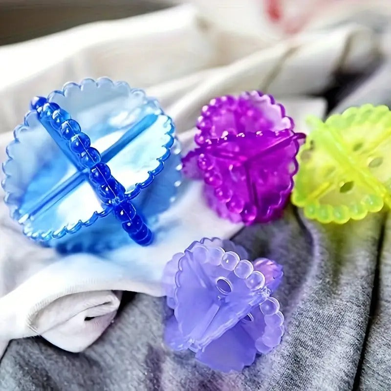 Washing Machine Ball Laundry Dryer Ball Durable Cloth Cleaning Ball-Rendom Colour(6 Pcs, PVC & Soft silicone)