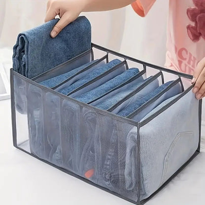 Organizer For Clothes 7 Grids Storage Organizer Multipurpose Organiser For Wardrobe Large Capacity Organizer, Storage Box For Clothes Organizer For Wardrobe Cloth Organizer