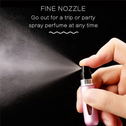 5ml Portable Mini Refillable Perfume Atomizer Spray Bottle Empty Easy to Fill Scent Aftershave Pump Case Travel Outgoing Purse Multicolor