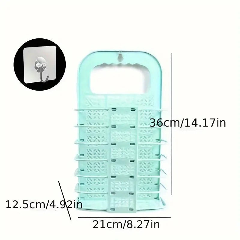 Plastic Laundry Hamper Bag for Bathroom, Bedroom, Kitchen, Home, Office || Wall Mounted Bathroom Hanging Foldable Laundry storage Basket for Dirty Clothes