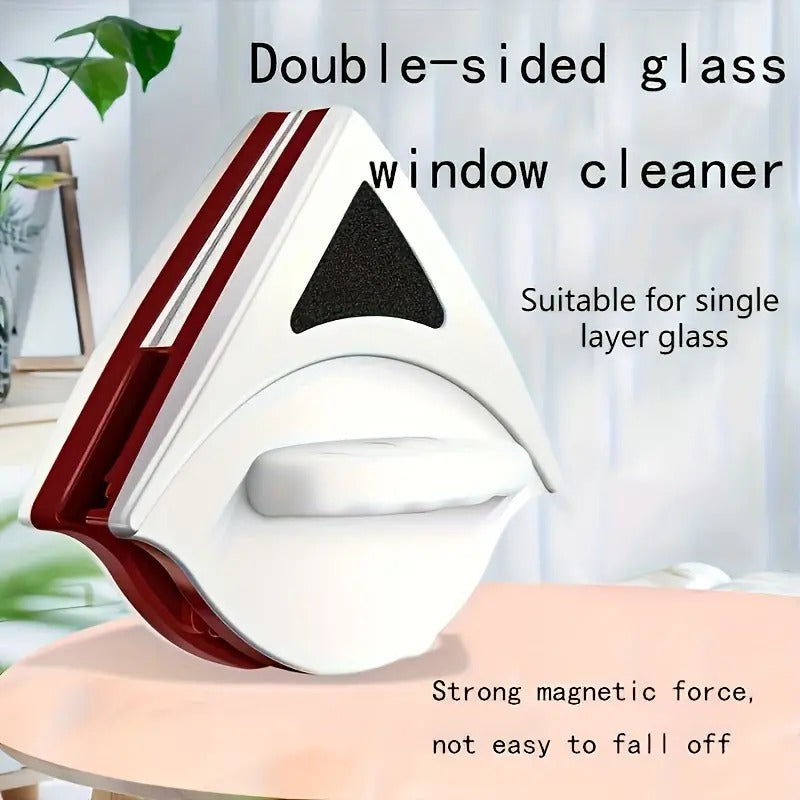 Magnetic Window Cleaner Double-Side Glazed Two Sided Glass Cleaner Wiper with 2 Extra Cleaning Cotton Cleaner Squeegee Washing Equipment