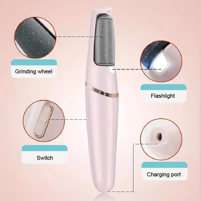 Callus Remover Rechargeable Pedicure Tool for Dead Skin |Foot Roller Callus Remover Hard and Dead Skin Remover |Feet Care Callus Remover | Pedicure for Hard Cracked Skin, Foot Scrubber Roller | Pedicure Machine Foot Spa Electric Pedi Spin for Home