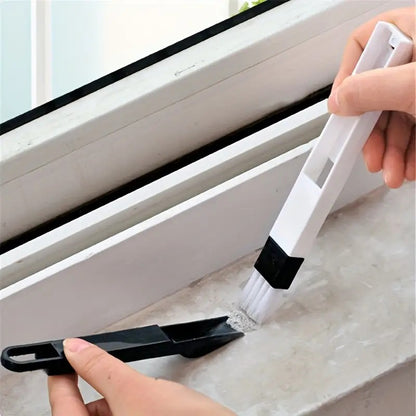 Small Plastic Dust Cleaner for Corners and Edges Dust Cleaning and Window Frame and Keyboard Cleaning with Dust Pen and Brush, Multicolour