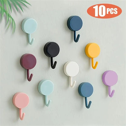 ROUND ADHESIVE HOOKS PACK OF 10