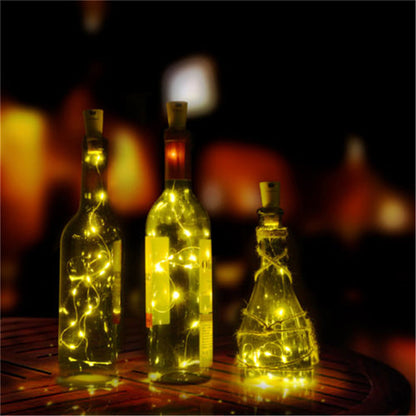 20 Led Wine Bottle Cork Copper Wire String Lights,2M Battery Operated