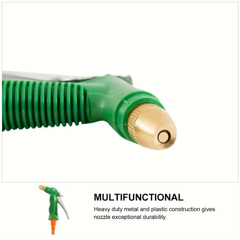 High Pressure Water Spray Gun Nozzle for Car,Bike,Plants Multi Functional for Gardening Car Washing, Plastic/Green(Pack of 1)